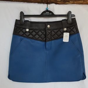 COACH leather rounded hem mini