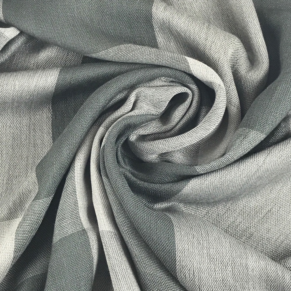 Gray Plaid Scarf for Women