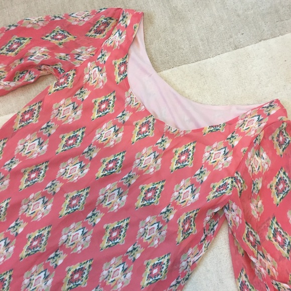 Peaches N’ Cream Long Sleeve Shift Dress - Picture 1 of 2