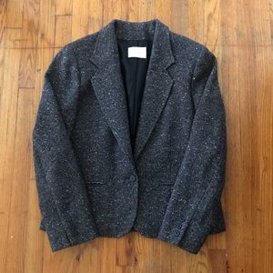 Wool Pendleton Tweed Blazer Jacket Charcoal
