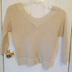 Express Tan Quarter Sleeve Sweater