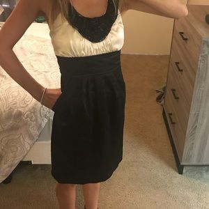 Black and white embellished dress