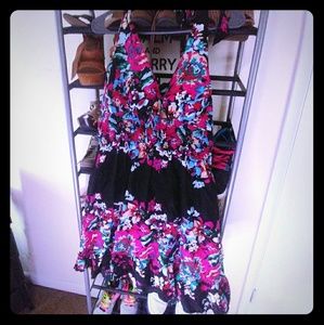 Floral Halter Top Summer Dress