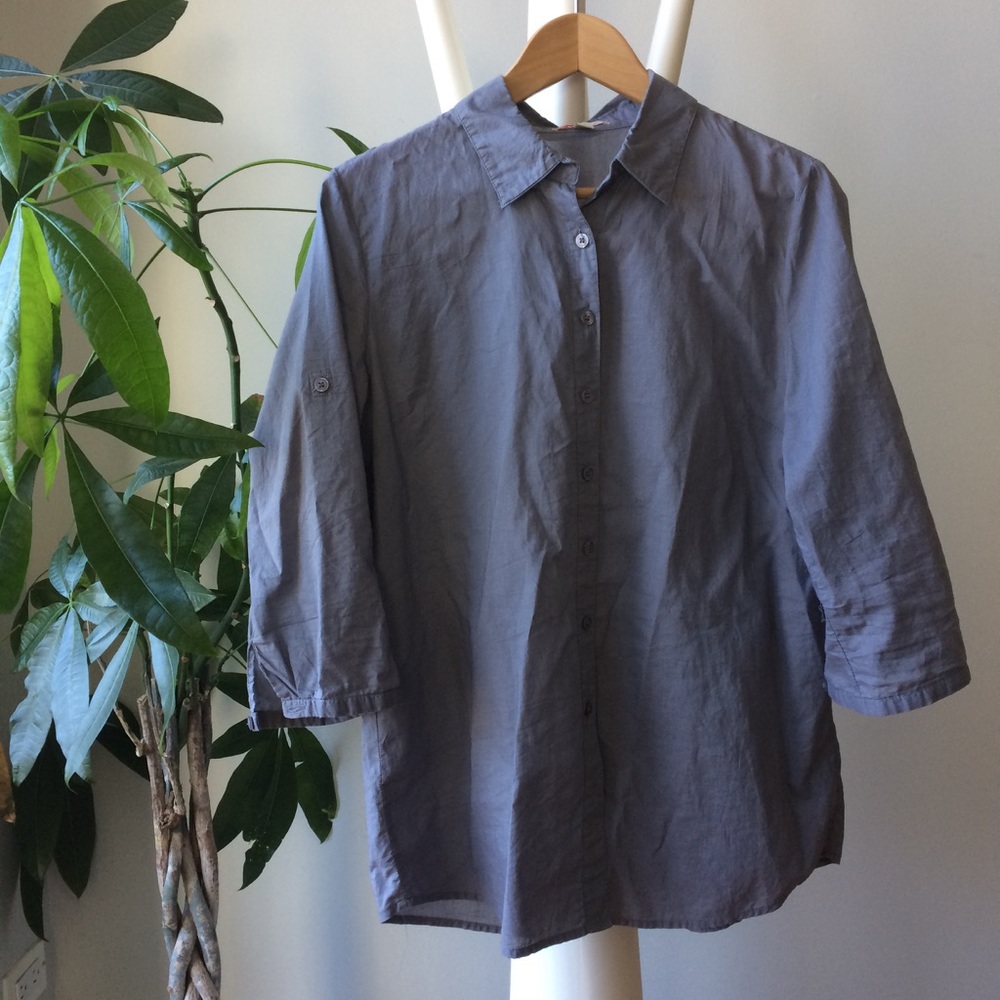 🔥SALE🔥NEW FOREVER 21 GREY BUTTON DOWN L