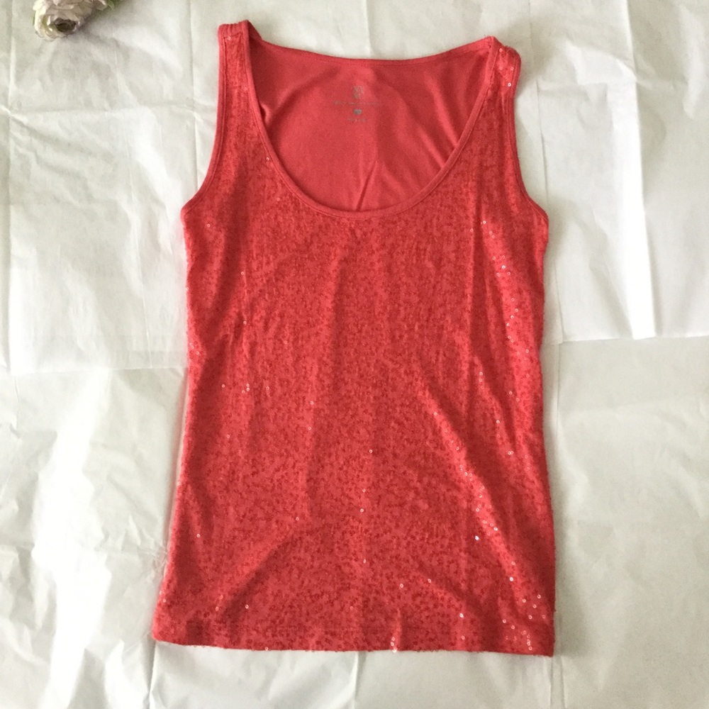Coral sequin tank top New York & Co.