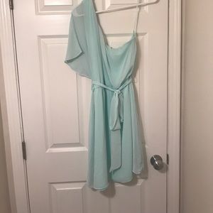 Blue, one shoulder dress from Express