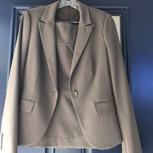 Express Taupe skirted suit