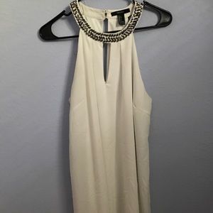 White mid- thigh dress