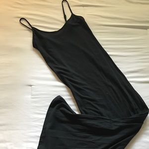 Black maxi dress with spaghetti straps