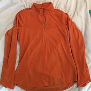 Rust orange women's Nike quarter zip