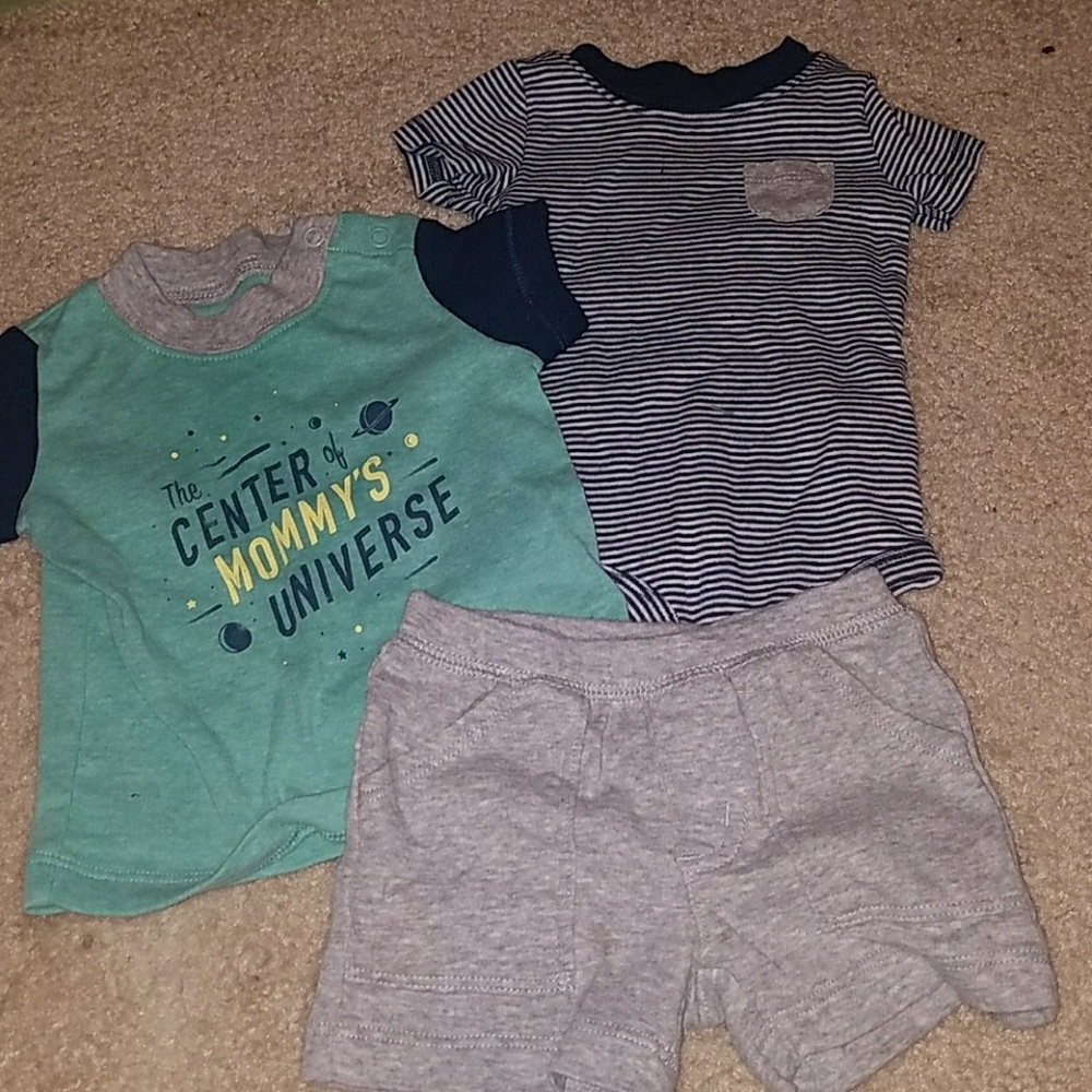 Short tshirt onesie set