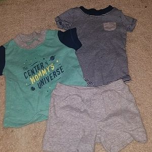 Short tshirt onesie set