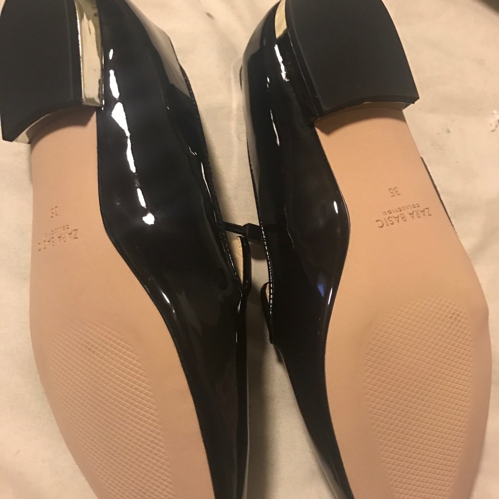 Zara patent leather flats