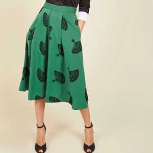 Modcloth B. Jones Style Midi Skirt in Pine