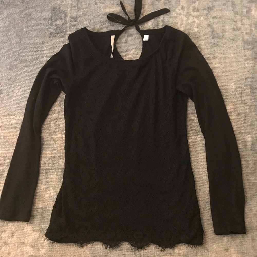 LC LAUREN CONRAD Lace Front Tee.