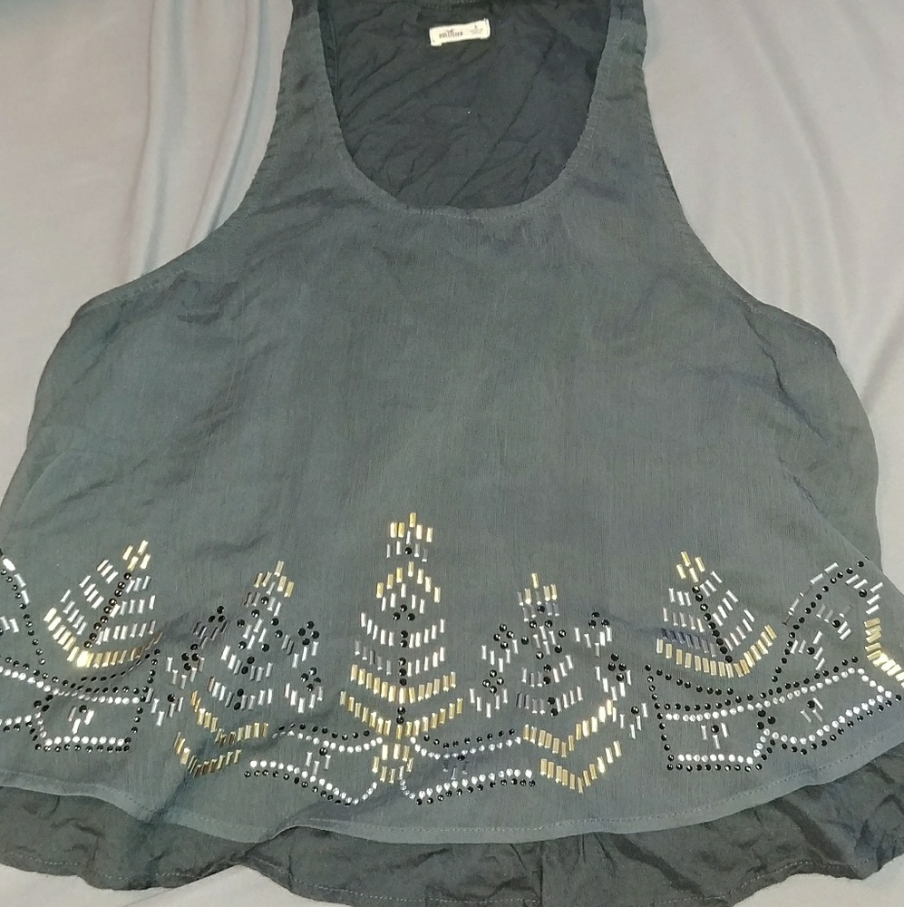 Hollister Charcoal crop top