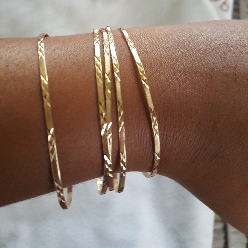 14kt gold bangle bracelets
