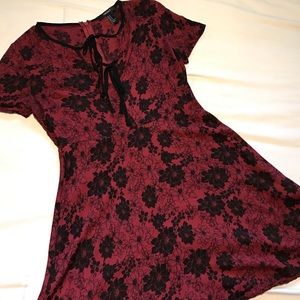 Red and Black floral design