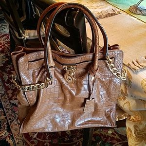Michael Kors Tan Large Hamilton Bag EUC