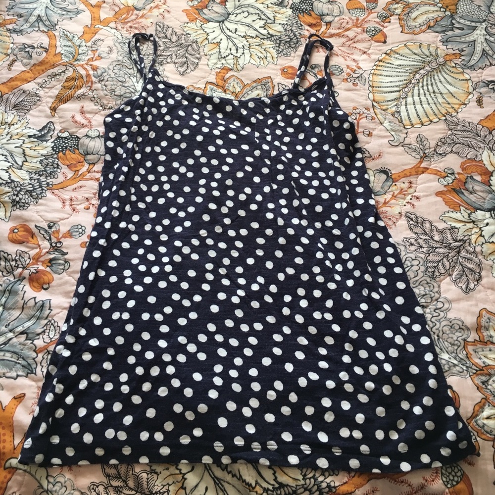 Loft navy blue and white tank