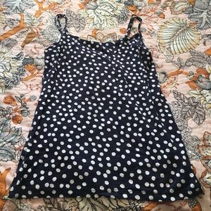 Loft navy blue and white tank