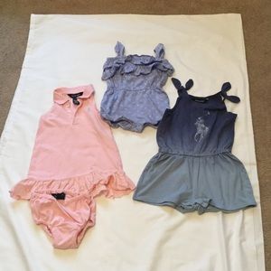 Dress and two rompers