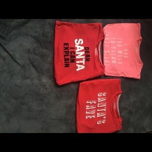Three Victoria's Secret sleep shirts. Two holiday.