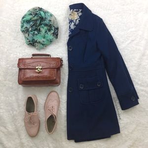 Navy blue pea coat