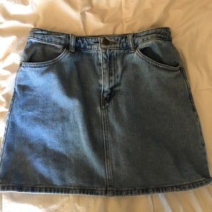 denim a line skirt