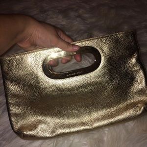 Michael Kors gold clutch