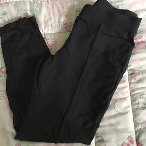 Black Ponte knit legging