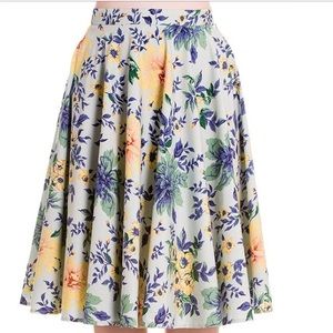 Hell Bunny Vixen Floral Midi Skirt