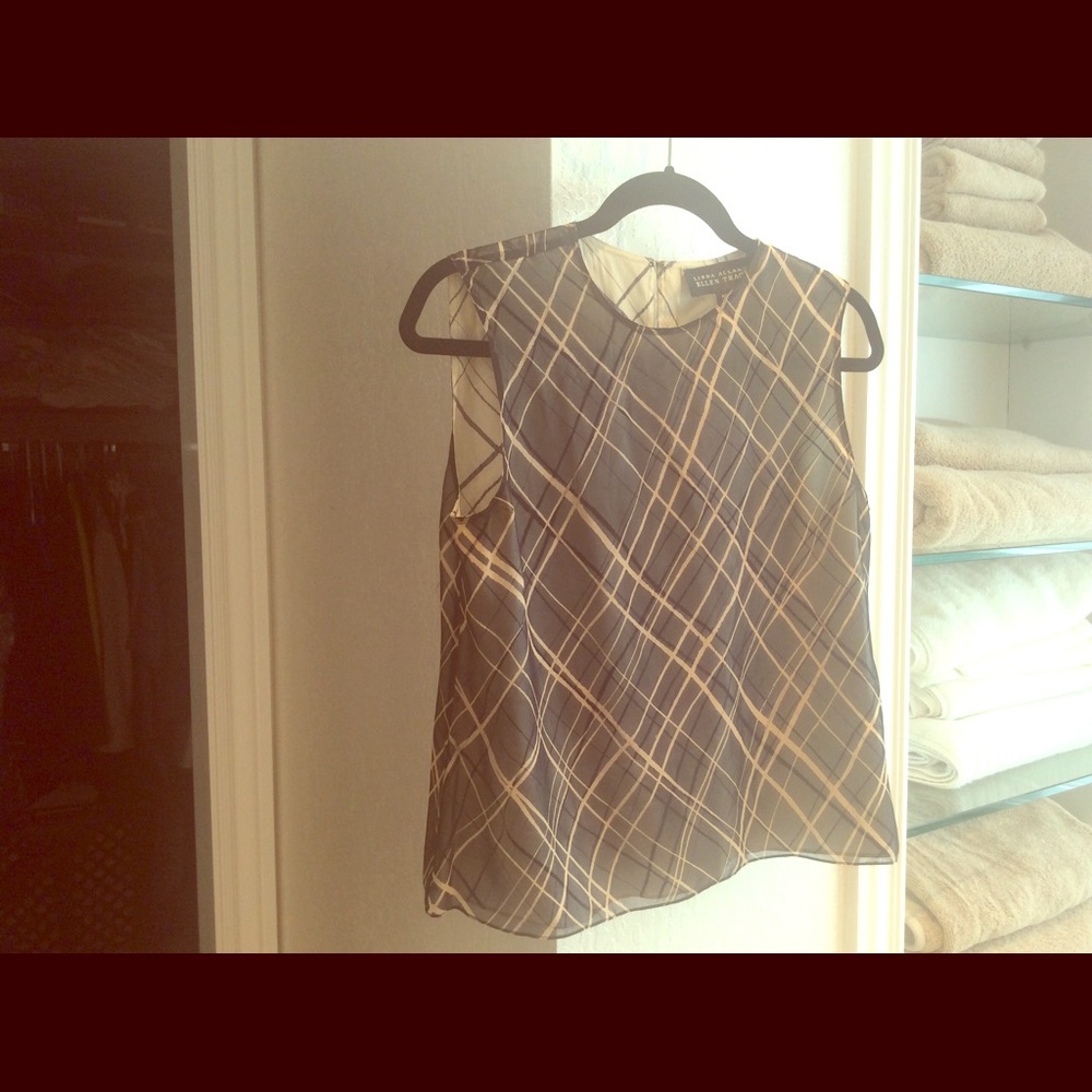 Ellen Tracy Linda Allard Silk chiffon top