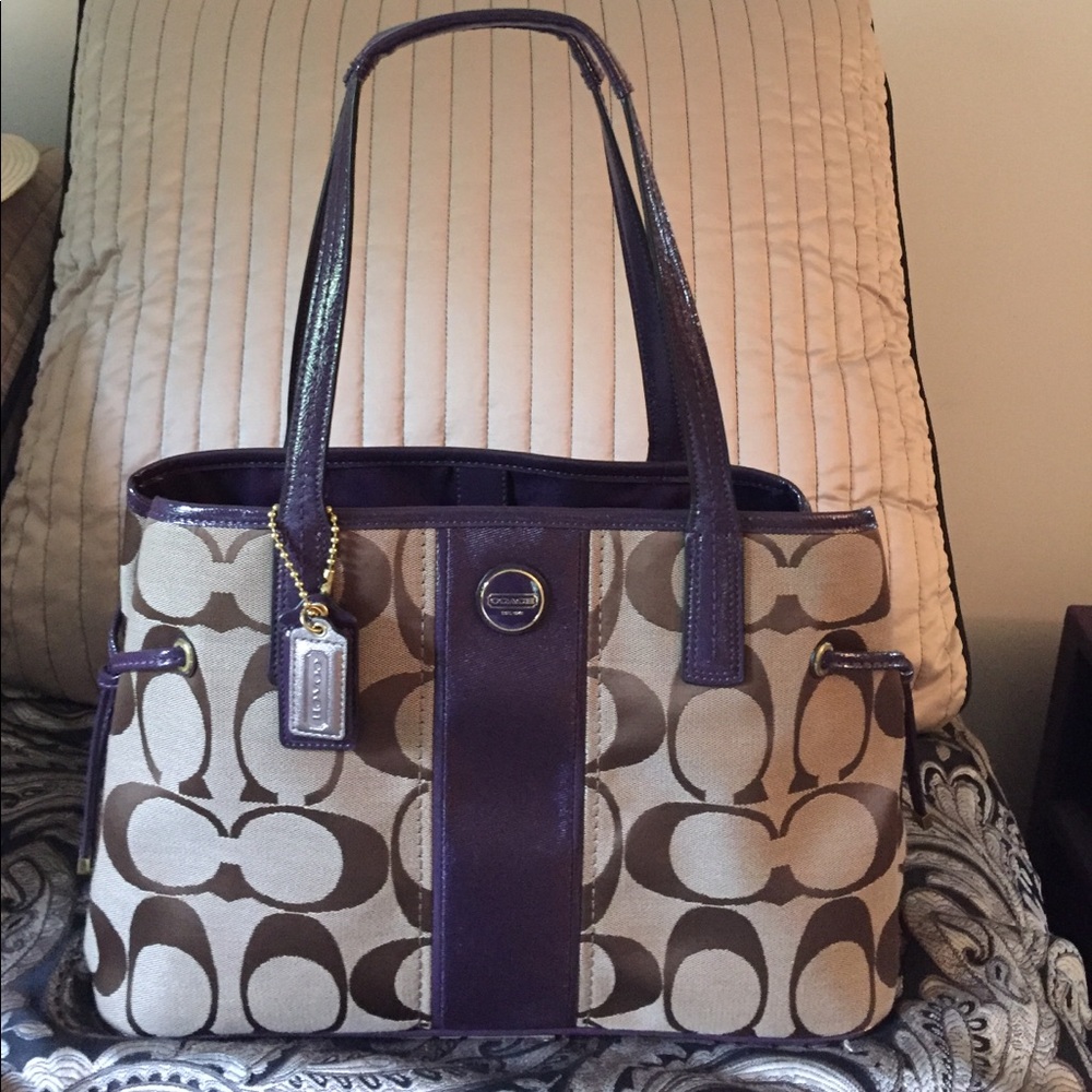 Purple Coach purse