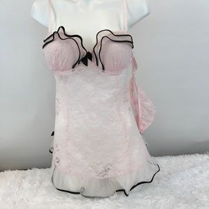 NWT Linea Donatella Two Piece Lingerie Set.