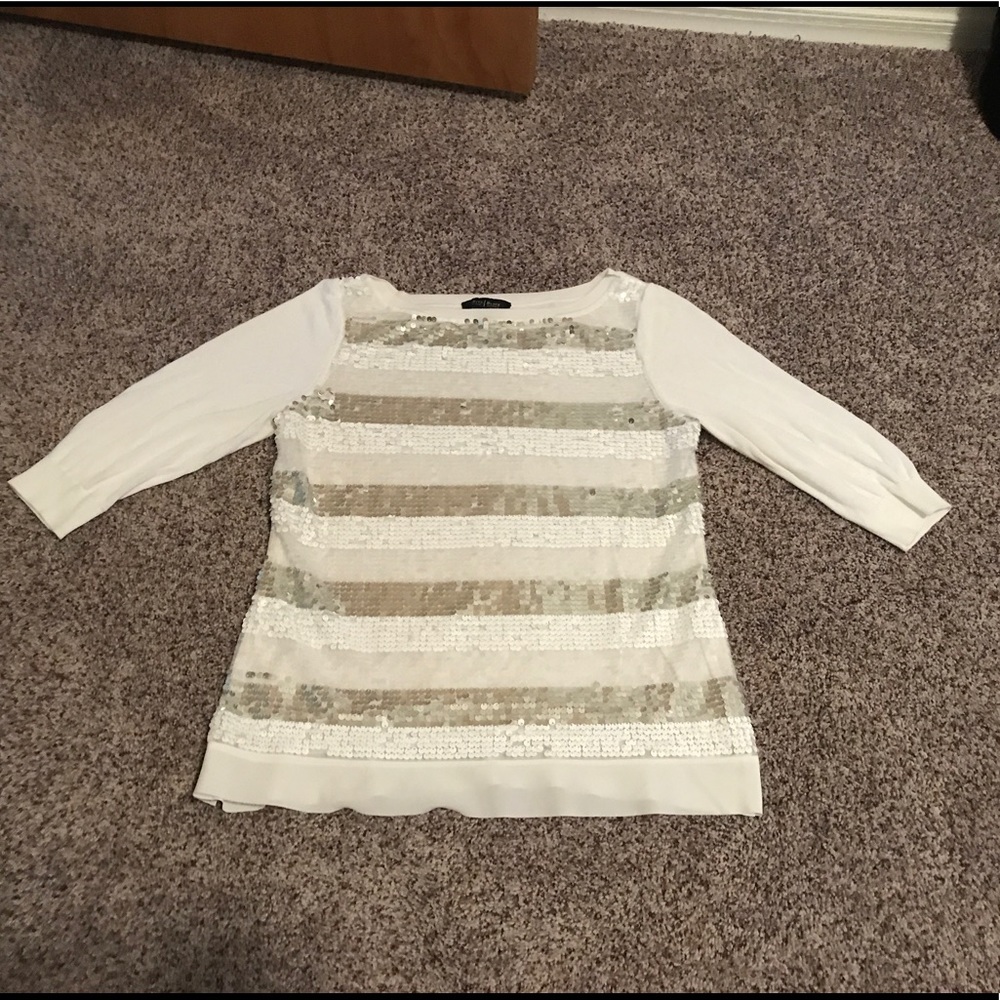 White House Black Market Sequin Sweater