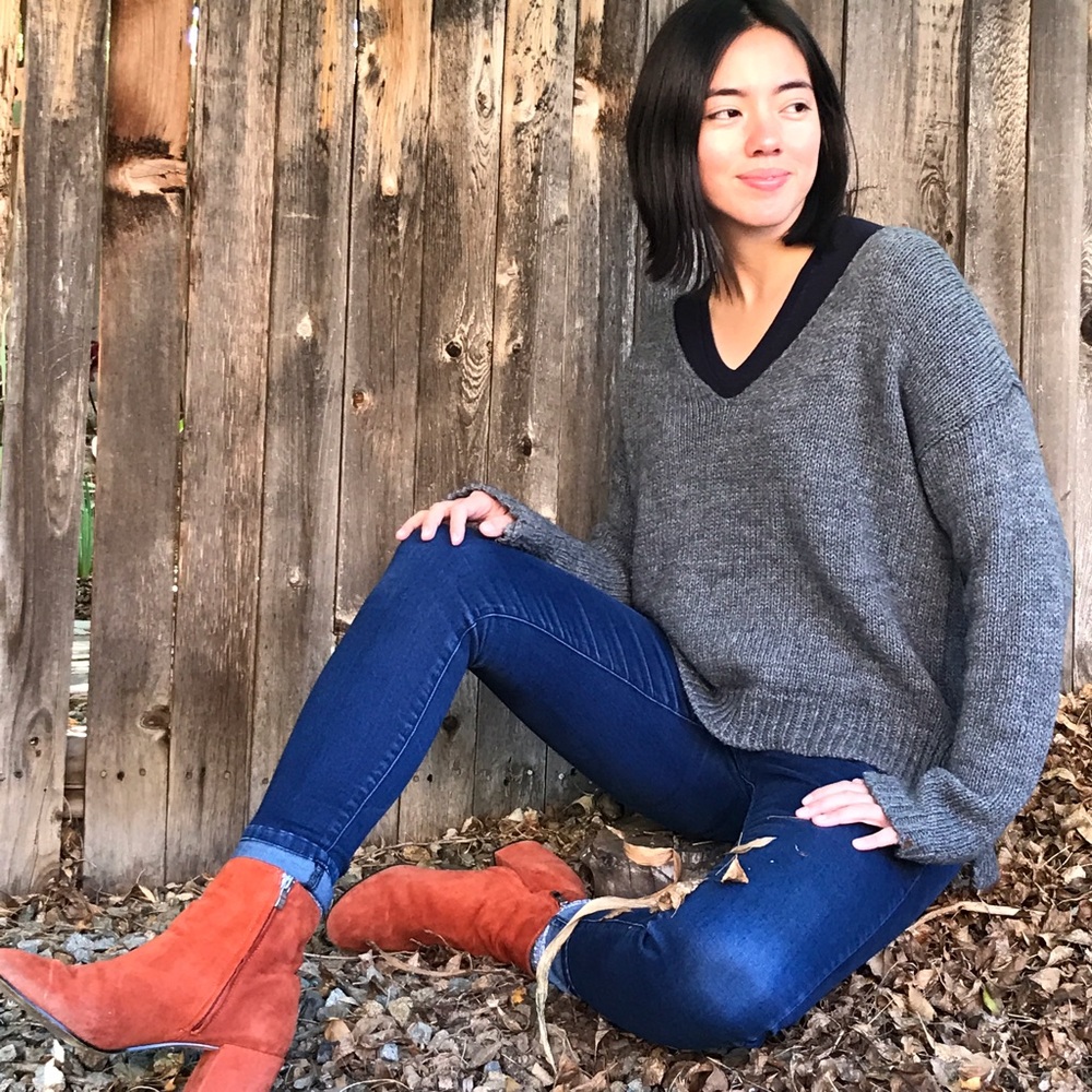 Brandy Melville Grey Knit Sweater