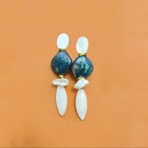 Statement stone earrings