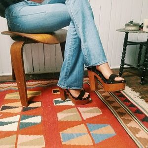 Stud platform heel sandals