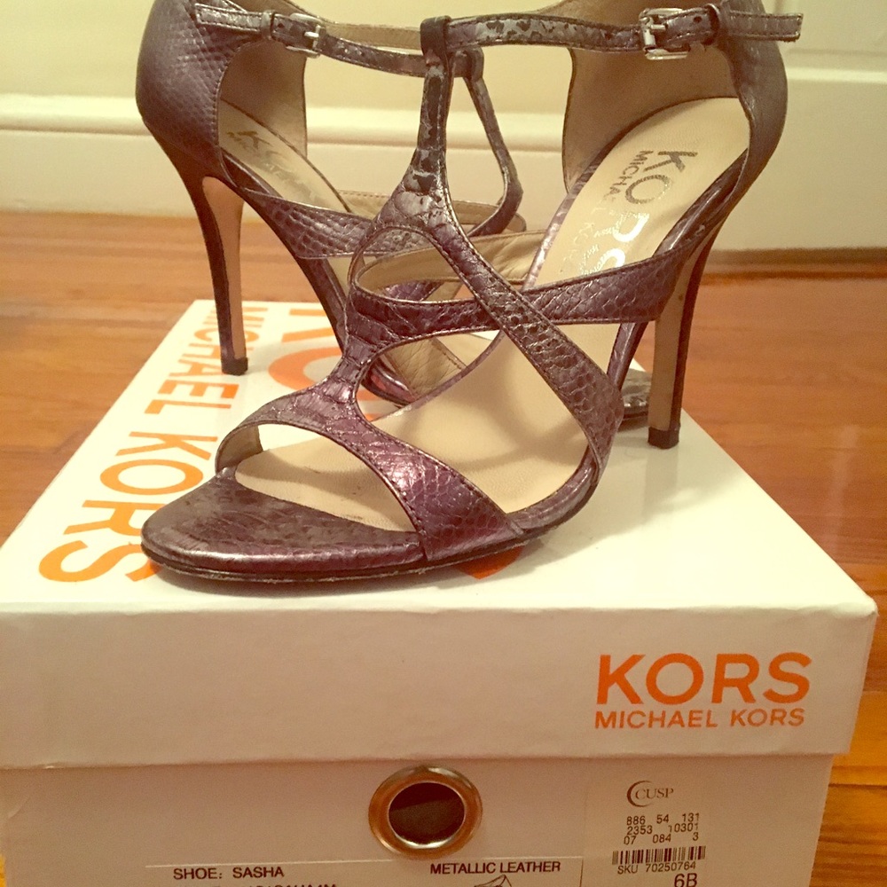 Michael Kors snake skin sandal heels