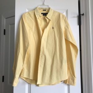 Classic Yellow Ralph Lauren Button Down. Size 8
