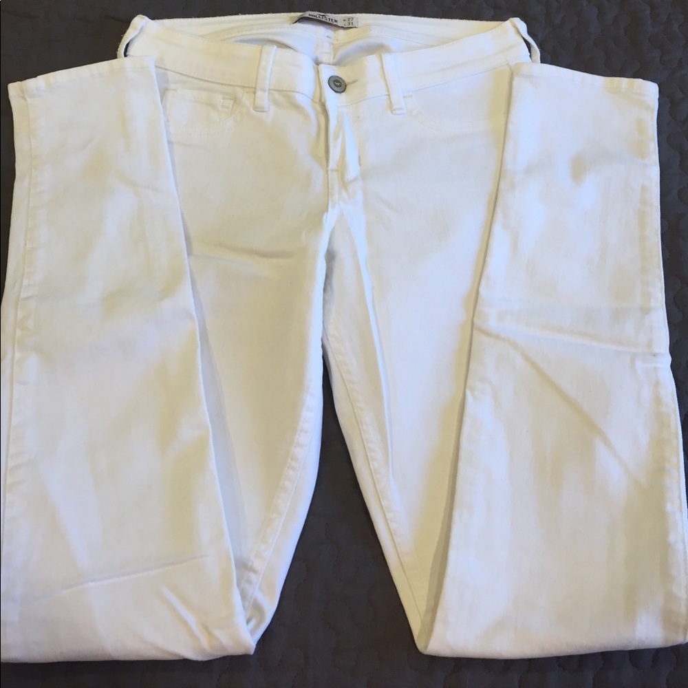 Hollister white skinny jeans!