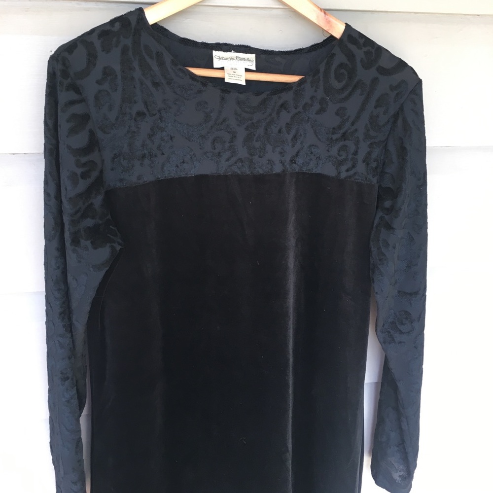 DVF Long Velvet dress