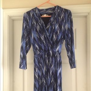Liz Claiborne tie back blue dress