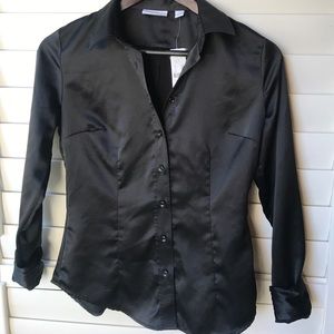 New York & Company Silky Button Down Blouse
