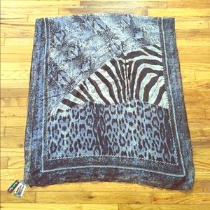 Charlie Paige animal print patterned scarf