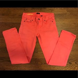 JCrew pink matchstick jeans size 27