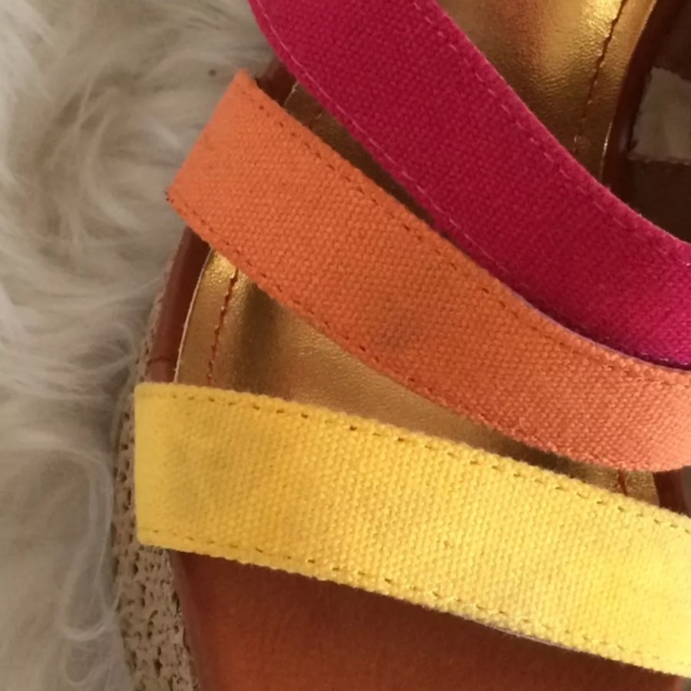 Bamboo multi strap wedge high heels 8.5 - Picture 6 of 8