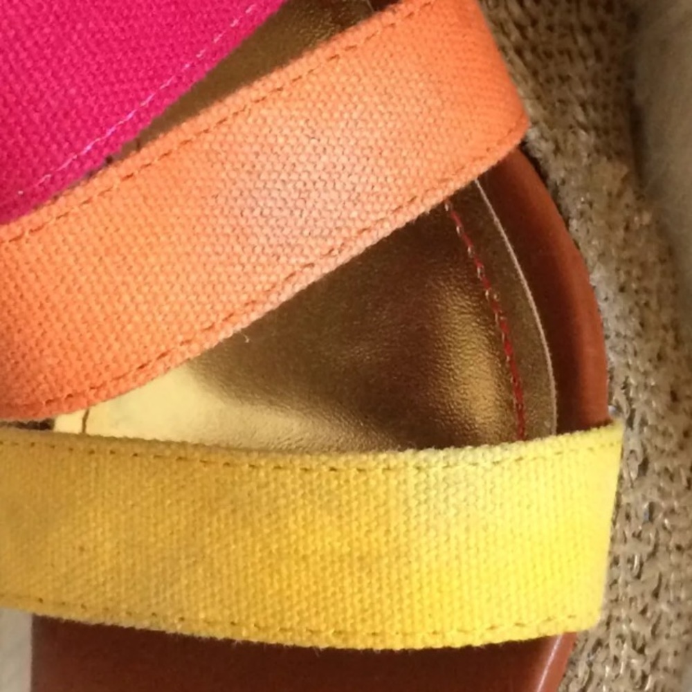 Bamboo multi strap wedge high heels 8.5 - Picture 7 of 8