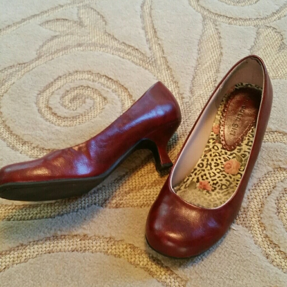 Red Madden Girl kitten heels 7